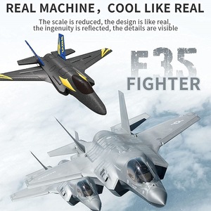 Elitoys 2.4GHz z57 máy bay chiến đấu RC máy bay 4CH EPP bọt điều khiển từ xa tàu lượn bay mô hình đồ chơi <span class=keywords><strong>F35</strong></span> máy bay tốc độ cao 4 trục RC - Product Image 2