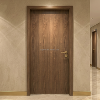 Porte intérieure en bois massif insonorisée et ignifugée moderne pour chambre à coucher, usage résidentiel et commercial