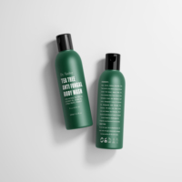 Gel Douche Naturel à l'Arbre à Thé Marque Blanche, Savon Liquide Antibactérien & Antifongique, Nettoyant Polyvalent Corps & Pieds