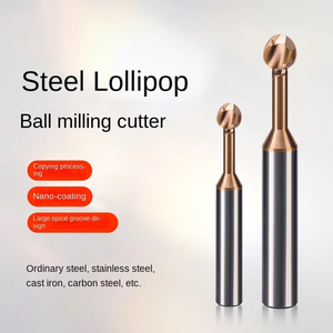 Carbide Lollipop bóng đầu <span class=keywords><strong>2</strong></span>-cạnh phay Cutter altin tráng 30 <span class=keywords><strong>Helix</strong></span> Góc thẳng xử lý CNC Cutter - Product Image 3
