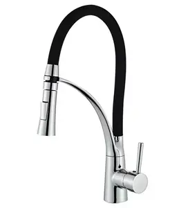 Modern Sink Rotating With Flexible Universal Pull Down Brass Cold And Hot Kitchen Faucet