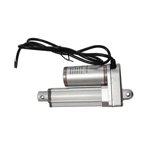 Aktuator Linier Teleskopik Mini 24V, Aktuator Motor DC 12V Gaya 1200N Tahan Air