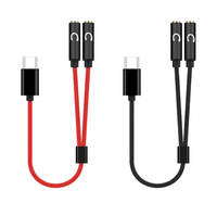 Câble répartiteur audio USB-C vers double prise jack 3,5 mm femelle 2-en-1 pour partage de son, compatible téléphones et tablettes Type-C