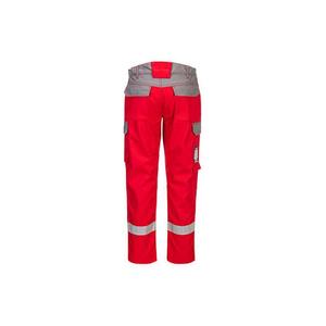 PORTWEST - FR06RER44 Pantalon bicolore industrie Bizflame, Rouge-WORKWEAR RÉSISTANT AUX FLAMMES EAN 5036108407835 - Product Image 2