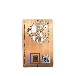 Benutzer definierte spiegel reflektierende VIP-Mitglied Laser gravur Business NFC RFID-Metall karten mit Chip-Steckplatz/Logo/Qr-Code