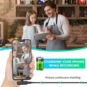 Meilleur microphone cravate sans fil pour iPhone, smartphone Android, mini microphone sans fil à clipser sur le revers, <span class=keywords><strong>Lightning</strong></span> USB Type C - Product Image 6