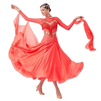 B-23076 personnalisé nouvelle robe de danse de salon standard international robes de danse de salon en soie perlée de haute qualité à vendre