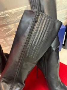 Wholesale 2023 New Design Western Pointed Toe Microfiber Leather High Heels Knee-High Winter Women's Long <b>Boots</b> - Product Image 4
