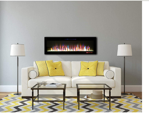 <span class=keywords><strong>Chimenea</strong></span> Eléctrica de Lujo <span class=keywords><strong>con</strong></span> Pantalla de Vidrio de 3 Lados y Efecto de Llama LED de 13 Colores para Decoración de <span class=keywords><strong>Sala</strong></span> de Estar de Hotel o Villa - Product Image 3