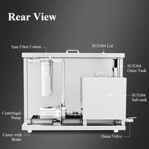 175L Tullker filtre ünitesi sıcaklık seti ultrasonik temizleyici banyo motor DPF araba parçaları yağ alma <span class=keywords><strong>PCB</strong></span> temizleme makinesi - Product Image 5