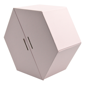 High Quality Custom Logo Printed Cardboard Gift Packaging Box Women Hexagon Gift Paper Box With Ribbon
