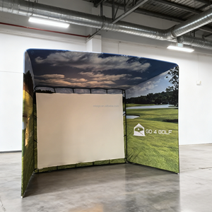 Enceinte de simulation de <span class=keywords><strong>golf</strong></span> personnalisée avec filets, écran en tissu résistant aux impacts, pratique en intérieur et en extérieur, entraînement de <span class=keywords><strong>golf</strong></span> - Product Image 3