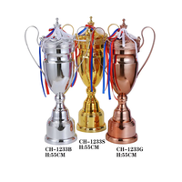 Trophées de championnat de volley-ball et de football en métal de haute qualité Coupe des champions pour les plaques de médailles de compétition et de sport