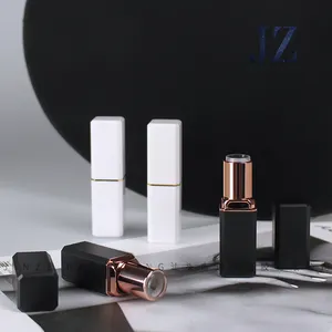 Jinze vacío personalizado negro mate blanco perla cuadrado tubo de lápiz labial de embalaje