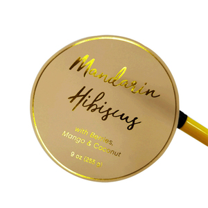 Tự dính tùy chỉnh in ấn rõ ràng lá vàng dán logo trong suốt cuộn nhãn - Product Image 6