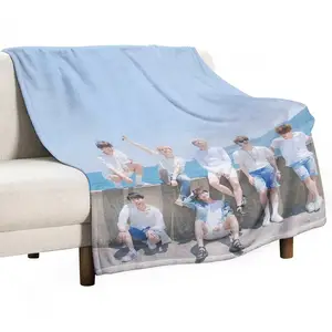 Großhandel bts quilt decke-Jungen Gruppe BTS Decke 60 "x 80" Fan Flanell wirft Decken für Couch Sofa die ganze Saison Super gemütliche Plüsch decke für Kinder Erwachsene
