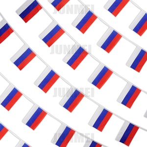 Drapeaux de russie de 11x7.8 pouces, décorations d'événements sportifs de Bar, carrés personnalisés de 26 pieds, drapeaux de ficelle de russie, vente en gros - Product Image 3