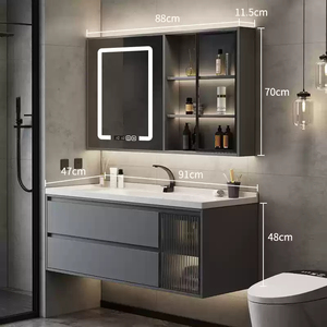 Smart Bathroom Vanity with LED <b>Mirror</b> Cabinet CE Certified <b>Wall</b>-Mounted Waterproof Hanging Cabinet - Product Image 3