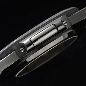 Reloj de Pulsera de Lujo 2026, Nuevo, Premium, con Detalles en Oro Rosa, Caja Octogonal de Fibra de Carbono, Esfera con Rayas Oscuras, Fecha Automática, Resistente al Agua - Product Image 4