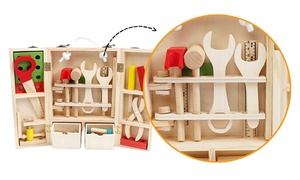 Boîte à outils en <span class=keywords><strong>bois</strong></span> pour enfants, <span class=keywords><strong>jouet</strong></span> de jeu de rôle éducatif, <span class=keywords><strong>jouet</strong></span> multifonctionnel en <span class=keywords><strong>bois</strong></span> pour garçons, jeu de démontage de vis et d'écrous - Product Image 4