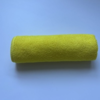 Chiffon de nettoyage en microfibre tricoté multi-usages, séchage rapide, couleur jaune, 40*40cm, 350GSM, prix avantageux, en stock