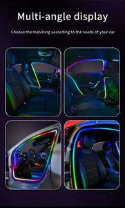 Nouveaux 256 couleurs atmosphère lumière acrylique intérieur voiture <span class=keywords><strong>porte</strong></span> LED lumières sans fil APP éclairage ambiant Kits fibre optique bande LED - Product Image 4