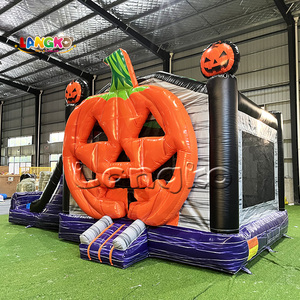 Château gonflable commercial à thème Halloween « Trick or Treat » avec motif citrouille et lune, à <span class=keywords><strong>vendre</strong></span> - Product Image 2