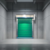 Puerta Enrollable Eléctrica Comercial de Acero Inoxidable de Alta Resistencia a la Corrosión, con Revestimiento de PVC, Tradicional, para Interiores de Supermercados