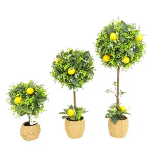 Levensechte Kunstmatige Greenery Planten Citroen Bomen Fruit Boom Voor Yard Decorating