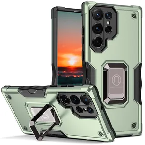 Verdedig Case Voor Samsung S24 Ultra Mobiele Telefoon Hoesje Met Ring Kickstand Autohouder Voor Samsung S23/S24/A25