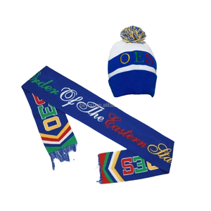 Bufanda y Gorro de Invierno de Punto Personalizados de 150x17cm, Bufanda Deportiva, Bufanda de Jugador, Bufanda de Fanáticos, Bufanda de Punto - Product Image 1