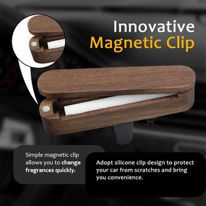 Diffuseur de parfum pour voiture avec clip en bois, ensemble de bâtonnets aromatiques réutilisables, kit de parfum pour voiture avec recharges interchangeables pour SUV et berline - Product Image 3