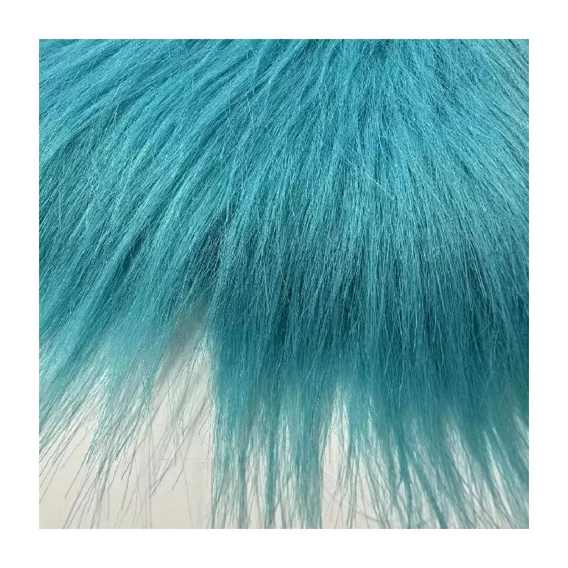 High quality soft colorful long hair faux fur fabric plush soft toy making