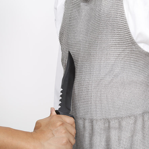 Protège-bras en maille de boucher en acier inoxydable 316L résistant aux coupures, réglables pour la transformation de la viande et la sécurité alimentaire - Product Image 3