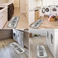 Tapis de couloir en polyester imprimé en 3D fabriqué à la machine, décoration intérieure, tapis de sol antidérapant en PET pour salle de bain, entrée, balcon