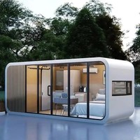 Maison en capsule en acier avec conception imperméable en forme de pomme pour atelier, salle de sport, entrepôt, parc et usage extérieur