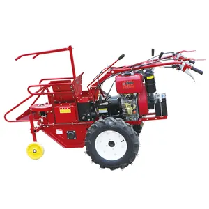 The new automatic household single row corn harvester directly connected straw crushing and returning machine
