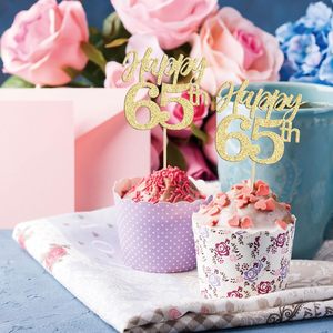 Adornos para Cupcakes de <span class=keywords><strong>Feliz</strong></span> <span class=keywords><strong>Cumpleaños</strong></span> Número <span class=keywords><strong>65</strong></span>, Decoraciones Brillantes para Cupcakes, Brindis por <span class=keywords><strong>65</strong></span> Años, para Fiestas de <span class=keywords><strong>Cumpleaños</strong></span> - Product Image 5