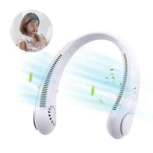 <span class=keywords><strong>Ventilateur</strong></span> <span class=keywords><strong>de</strong></span> cou portable, 3 modes <span class=keywords><strong>de</strong></span> vitesse, réglable, extensible, souffle d'air pour le refroidissement, mains libres, rechargeable 4000mAh - Product Image 2