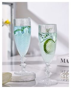Verre à pied de luxe vintage élégant style Ins pour champagne, vin mousseux, jus, cocktails et usage quotidien - Product Image 3