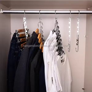 6 Holes <strong>Multi</strong> Func Metal Magic Clothes Closet <strong>Hangers</strong> Space Saver Organization - Product Image 3