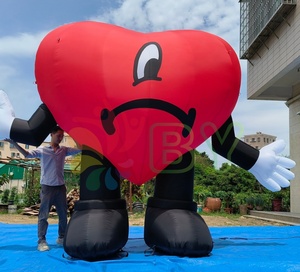 Globo inflable <span class=keywords><strong>de</strong></span> amor Corazón rojo inflable para fiesta Deshierbe Día <span class=keywords><strong>de</strong></span> San Valentín Decoraciones navideñas Publicidad Instalar globos - Product Image 3