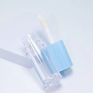 CY324 Tubes de brillant à lèvres transparents avec applicateur 'Doe Foot' et capuchon rose, 6ml, avec grande brosse et applicateur volumineux - Product Image 2