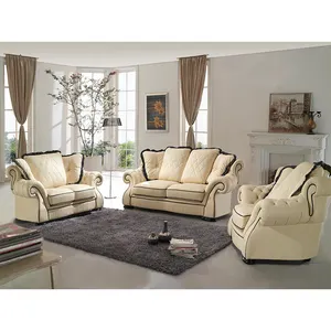 Chesterfield perabot kursi sofa, set sofa ruang tamu, dekorasi premium kulit asli bentuk l
