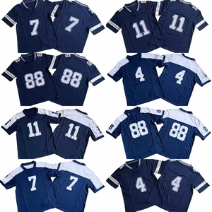 Vêtements de football américain en gros, uniforme d'équipe des États-Unis cousu pour hommes, t-shirt ample imprimé, maillot de football américain rétro - Product Image 1
