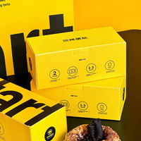 Boîte à tarte aux œufs sans pli en relief épaissie plaque à emporter commerciale haut de gamme 2 ou 4 pièces pour carton d'emballage alimentaire
