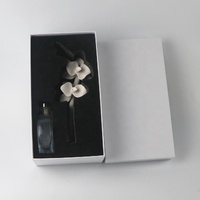 Diffuseur d'huiles essentielles en céramique parfumée, fait main, en forme de fleur, avec bouteille en verre de 100 ml, pour parfumer l'ambiance de la maison