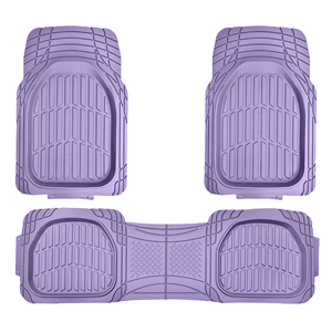 Tapis de sol de voiture universels en PVC <span class=keywords><strong>noir</strong></span>, imperméables toutes saisons, à bordure surélevée, épaisseur 2 mm, ensemble complet de 4 pièces - Tapis de protection pour automobile - Product Image 6