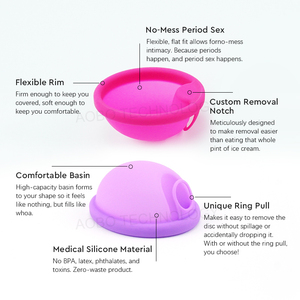 Disque menstruel réutilisable en <span class=keywords><strong>silicone</strong></span> médical souple pour homme - Meilleure vente - Product Image 3