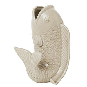 Jarrón Decorativo de Cerámica con Forma de Pez, Estilo Hawaiano, Esmalte Azul, Tótem Divino <span class=keywords><strong>Tiki</strong></span> - Product Image 5